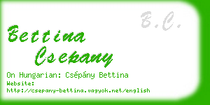 bettina csepany business card